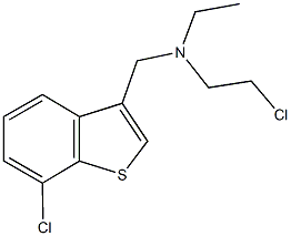 N-[(7-chloro-1-benzothien-3-yl)methyl]-N-(2-chloroethyl)-N-ethylamine 结构式