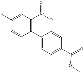 methyl 2'-nitro-4'-methyl[1,1'-biphenyl]-4-carboxylate 结构式