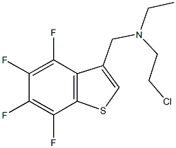 2-chloro-N-ethyl-N-[(4,5,6,7-tetrafluoro-1-benzothien-3-yl)methyl]ethanamine 结构式