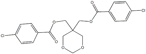 (5-{[(4-chlorobenzoyl)oxy]methyl}-1,3-dioxan-5-yl)methyl 4-chlorobenzoate 结构式