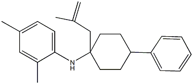 2,4-dimethyl-N-[1-(2-methyl-2-propenyl)-4-phenylcyclohexyl]aniline 结构式