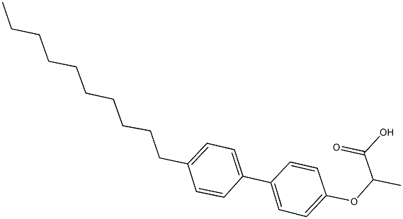 2-[(4'-decyl[1,1'-biphenyl]-4-yl)oxy]propanoic acid 结构式