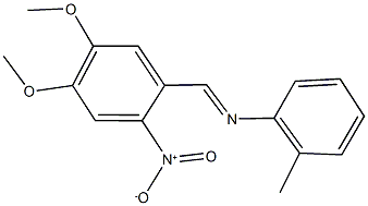 N-(4,5-dimethoxy-2-nitrobenzylidene)-2-methylaniline 结构式