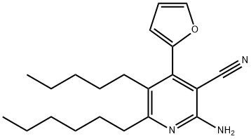 2-amino-4-(2-furyl)-6-hexyl-5-pentylnicotinonitrile 结构式