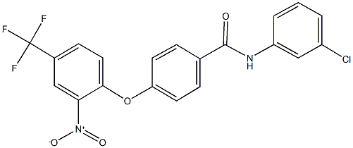 N-(3-chlorophenyl)-4-[2-nitro-4-(trifluoromethyl)phenoxy]benzamide 结构式