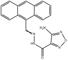 4-amino-N'-(9-anthrylmethylene)-1,2,5-oxadiazole-3-carbohydrazide 结构式