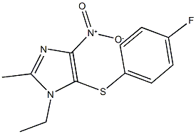 1-ethyl-5-[(4-fluorophenyl)sulfanyl]-4-nitro-2-methyl-1H-imidazole 结构式