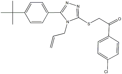 2-{[4-allyl-5-(4-tert-butylphenyl)-4H-1,2,4-triazol-3-yl]sulfanyl}-1-(4-chlorophenyl)ethanone 结构式