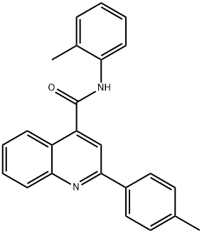 N-(2-methylphenyl)-2-(4-methylphenyl)-4-quinolinecarboxamide 结构式