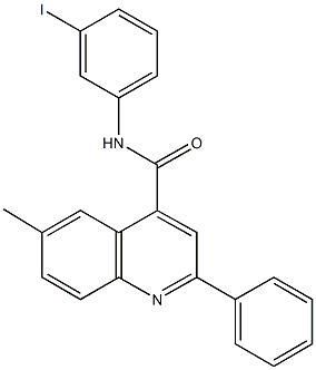 N-(3-iodophenyl)-6-methyl-2-phenyl-4-quinolinecarboxamide 结构式