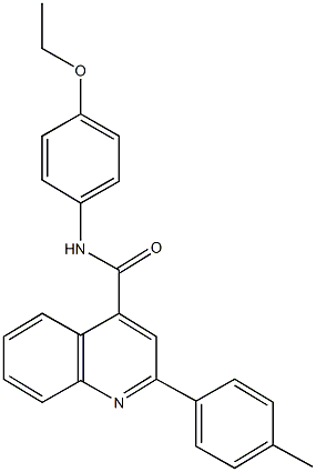 N-(4-ethoxyphenyl)-2-(4-methylphenyl)-4-quinolinecarboxamide 结构式