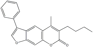 6-butyl-5-methyl-3-phenyl-7H-furo[3,2-g]chromen-7-one 结构式