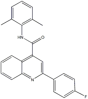 N-(2,6-dimethylphenyl)-2-(4-fluorophenyl)-4-quinolinecarboxamide 结构式