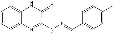 4-methylbenzaldehyde (3-oxo-3,4-dihydro-2-quinoxalinyl)hydrazone 结构式