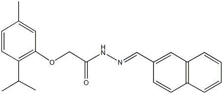 2-(2-isopropyl-5-methylphenoxy)-N'-(2-naphthylmethylene)acetohydrazide 结构式