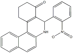 5-{2-nitrophenyl}-2,3,5,6-tetrahydrobenzo[a]phenanthridin-4(1H)-one 结构式