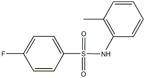 4-fluoro-N-(2-methylphenyl)benzenesulfonamide 结构式