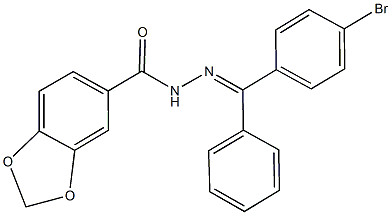 N'-[(4-bromophenyl)(phenyl)methylene]-1,3-benzodioxole-5-carbohydrazide 结构式