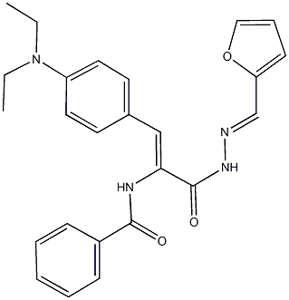 N-(2-[4-(diethylamino)phenyl]-1-{[2-(2-furylmethylene)hydrazino]carbonyl}vinyl)benzamide 结构式