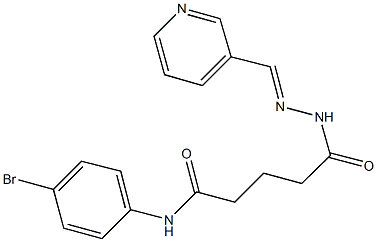 N-(4-bromophenyl)-5-oxo-5-[2-(3-pyridinylmethylene)hydrazino]pentanamide 结构式