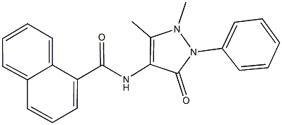 N-(1,5-dimethyl-3-oxo-2-phenyl-2,3-dihydro-1H-pyrazol-4-yl)-1-naphthamide 结构式