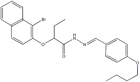 2-[(1-bromo-2-naphthyl)oxy]-N'-(4-butoxybenzylidene)butanohydrazide 结构式