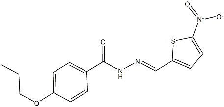 N'-({5-nitro-2-thienyl}methylene)-4-propoxybenzohydrazide 结构式