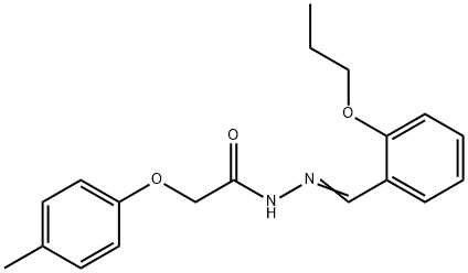 2-(4-methylphenoxy)-N'-(2-propoxybenzylidene)acetohydrazide 结构式