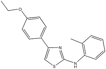 N-[4-(4-ethoxyphenyl)-1,3-thiazol-2-yl]-N-(2-methylphenyl)amine 结构式