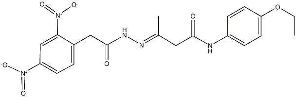 3-[({2,4-dinitrophenyl}acetyl)hydrazono]-N-(4-ethoxyphenyl)butanamide 结构式