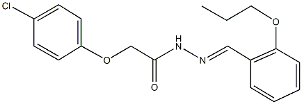 2-(4-chlorophenoxy)-N'-(2-propoxybenzylidene)acetohydrazide 结构式
