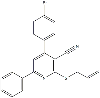 2-(allylsulfanyl)-4-(4-bromophenyl)-6-phenylnicotinonitrile 结构式