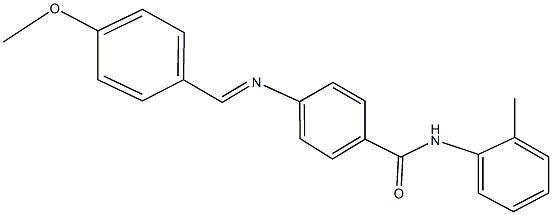 4-[(4-methoxybenzylidene)amino]-N-(2-methylphenyl)benzamide 结构式