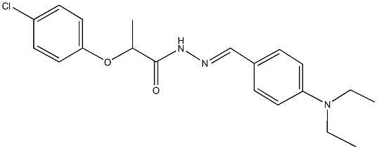 2-(4-chlorophenoxy)-N'-[4-(diethylamino)benzylidene]propanohydrazide 结构式