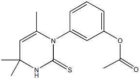 3-(4,4,6-trimethyl-2-thioxo-3,4-dihydro-1(2H)-pyrimidinyl)phenyl acetate 结构式