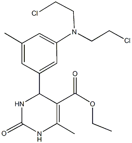 ethyl 4-{3-[bis(2-chloroethyl)amino]-5-methylphenyl}-6-methyl-2-oxo-1,2,3,4-tetrahydro-5-pyrimidinecarboxylate 结构式