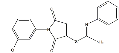 1-(3-methoxyphenyl)-2,5-dioxo-3-pyrrolidinyl N'-phenylimidothiocarbamate 结构式