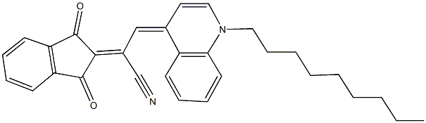 2-(1,3-dioxo-1,3-dihydro-2H-inden-2-ylidene)-3-(1-nonyl-4(1H)-quinolinylidene)propanenitrile 结构式