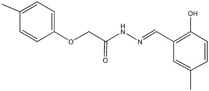 N'-(2-hydroxy-5-methylbenzylidene)-2-(4-methylphenoxy)acetohydrazide 结构式