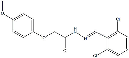 N'-(2,6-dichlorobenzylidene)-2-(4-methoxyphenoxy)acetohydrazide 结构式