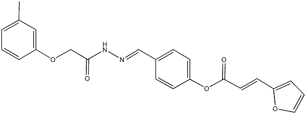 4-{2-[(3-methylphenoxy)acetyl]carbohydrazonoyl}phenyl 3-(2-furyl)acrylate 结构式