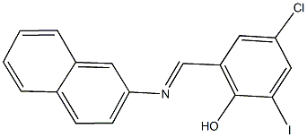 4-chloro-2-iodo-6-[(2-naphthylimino)methyl]phenol 结构式