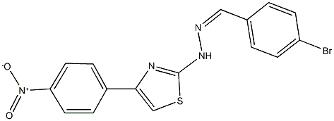 4-bromobenzaldehyde (4-{4-nitrophenyl}-1,3-thiazol-2-yl)hydrazone 结构式