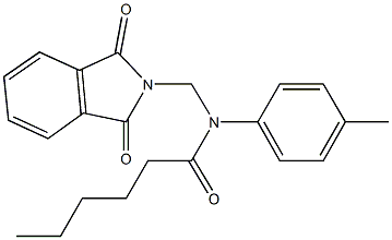 N-[(1,3-dioxo-1,3-dihydro-2H-isoindol-2-yl)methyl]-N-(4-methylphenyl)hexanamide 结构式