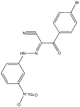 3-(4-bromophenyl)-2-({3-nitrophenyl}hydrazono)-3-oxopropanenitrile 结构式