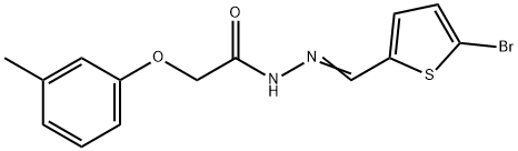 N'-[(5-bromo-2-thienyl)methylene]-2-(3-methylphenoxy)acetohydrazide 结构式