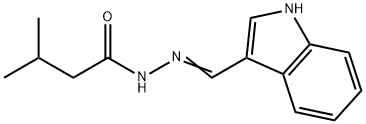 N'-(1H-indol-3-ylmethylene)-3-methylbutanohydrazide 结构式