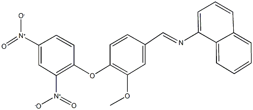 N-[4-(2,4-dinitrophenoxy)-3-methoxybenzylidene]-1-naphthalenamine 结构式