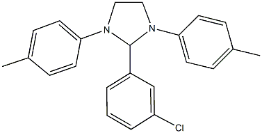 2-(3-chlorophenyl)-1,3-bis(4-methylphenyl)imidazolidine 结构式