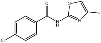 4-chloro-N-(4-methyl-1,3-thiazol-2-yl)benzamide 结构式